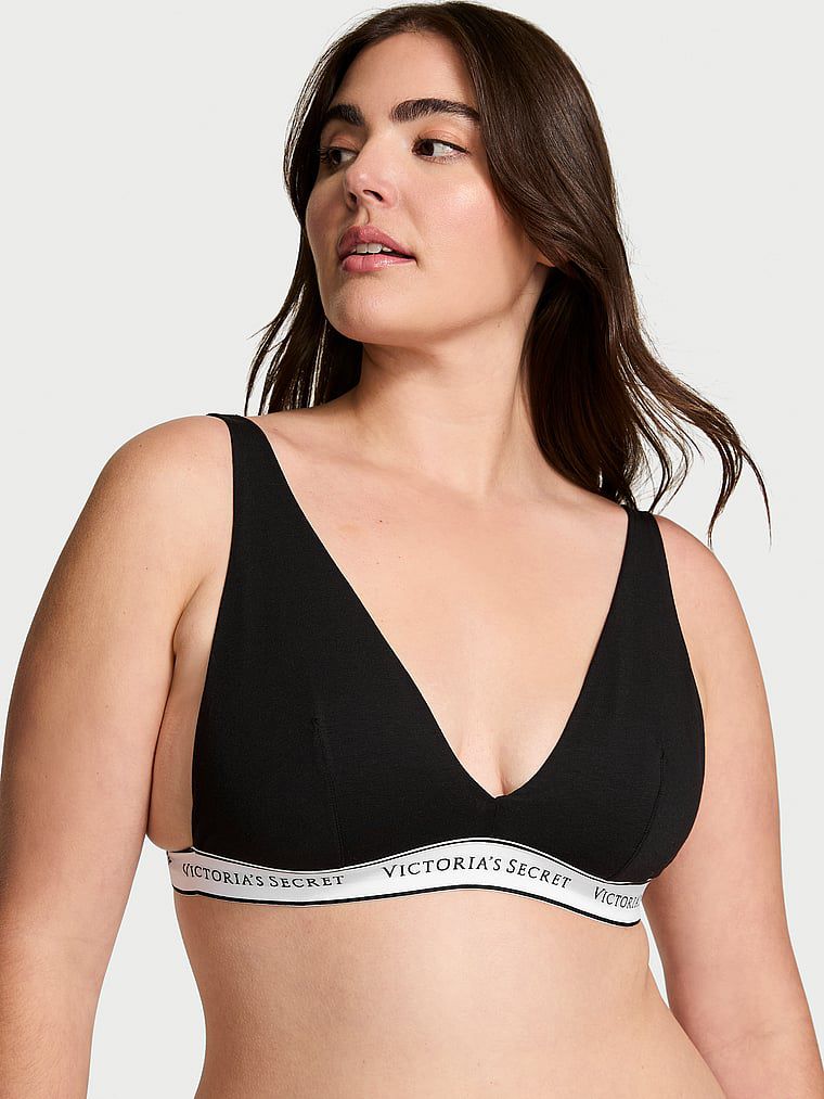 ברלט מחשוף עמוק ללא ברזלים בשילוב כותנה