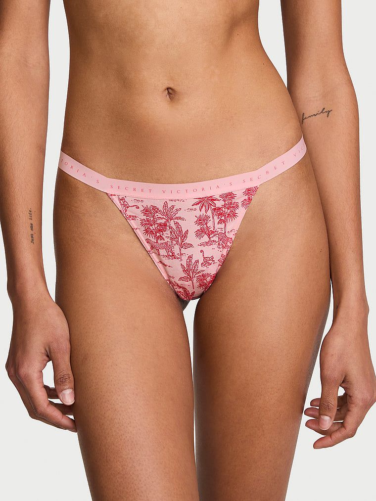 תחתוני V-String בשילוב כותנה גמישה