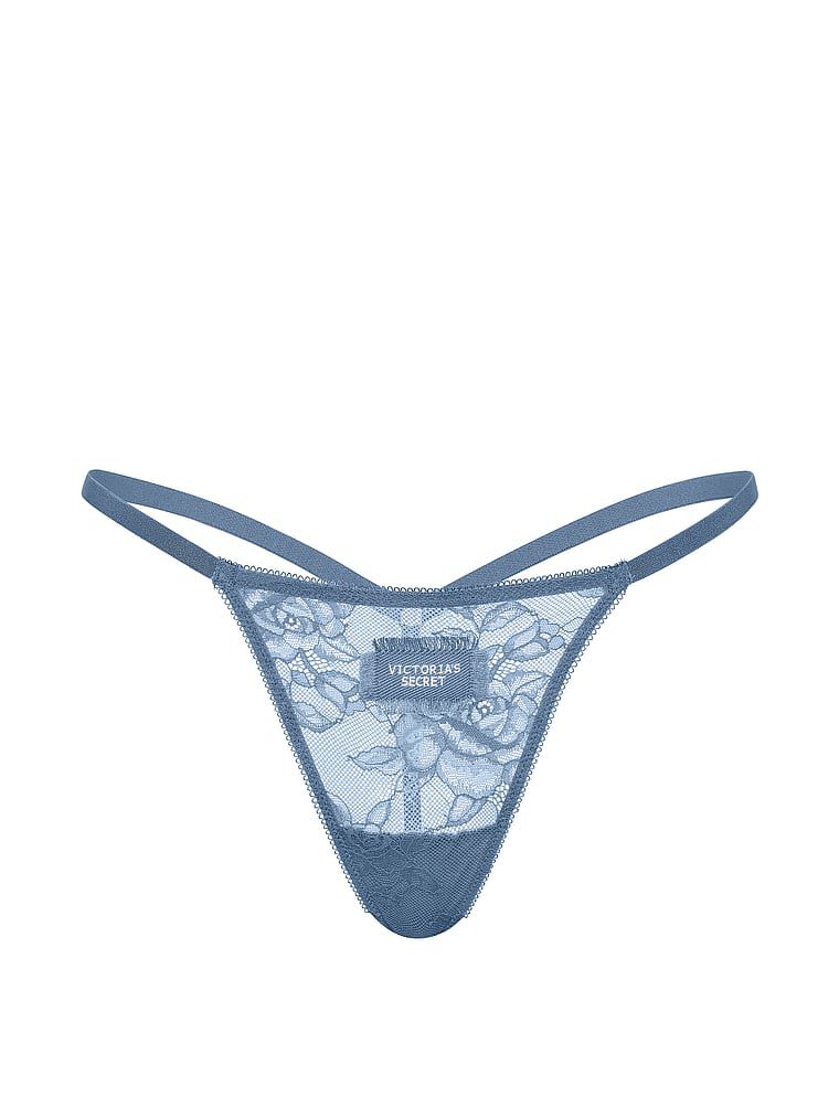 תחתוני חוטיני V-String תחרה עם פאץ’