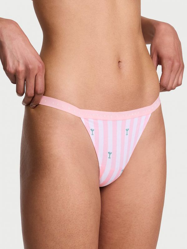 תחתוני V-String בשילוב כותנה גמישה