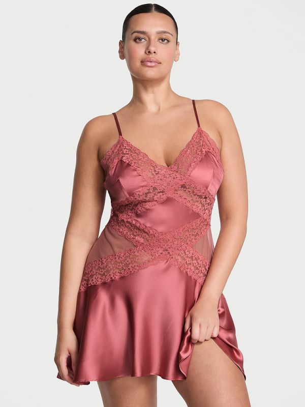 כותונת סאטן ותחרה Dare to Dream